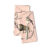 Safari Toile on Pink - Larger Scale