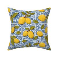 (Small)Lemons on Blue Tiles