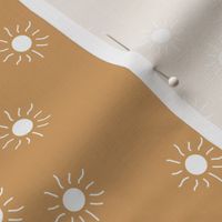 Little sunny day sunshine summer sky minimal abstract boho neutral nursery Scandinavian style golden caramel brown white