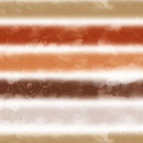tie dye 1 inch stripe_beige caramel salmon mud and almond