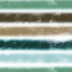 tie dye 1 inch stripe_forest green
