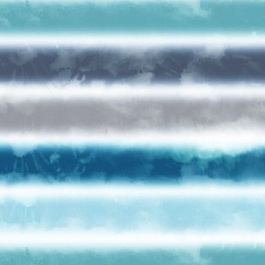 tie dye 1 inch stripe_sea blue