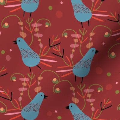 Lyrebird folk red small