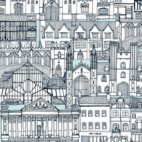 Cambridge toile indigo small