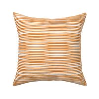 Small scale // Zebra simplified lined horizontal stripes // orange textured