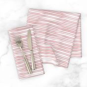 Small scale // Zebra simplified lined horizontal stripes // blush pink textured