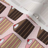 Cake Slice Pattern - Chocolate and Pink