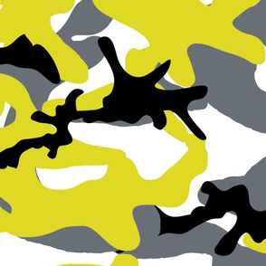 Yellow Gray Army Military Soldier Camouflage Pattern