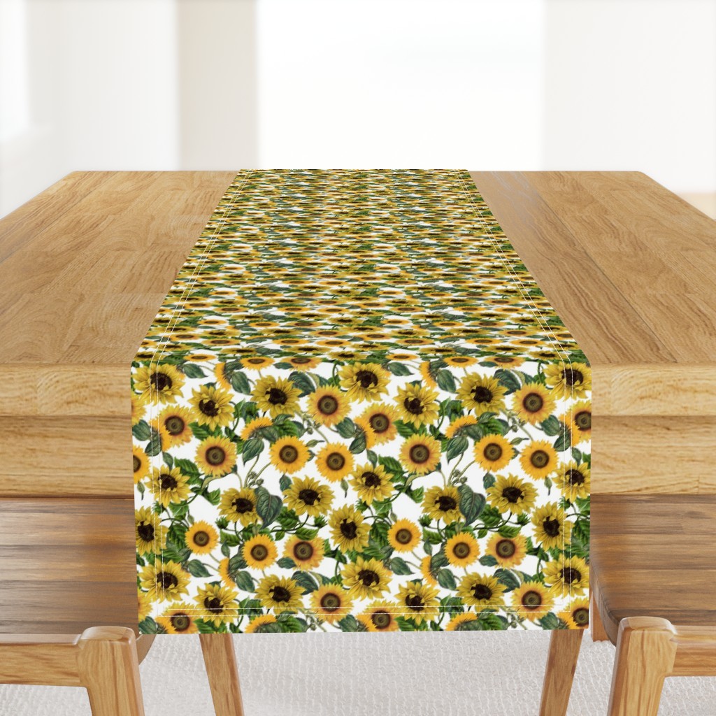 7" Sunflowers forever  - Sunflowers fabric ,sunflower fabric