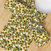 7" Sunflowers forever  - Sunflowers fabric ,sunflower fabric