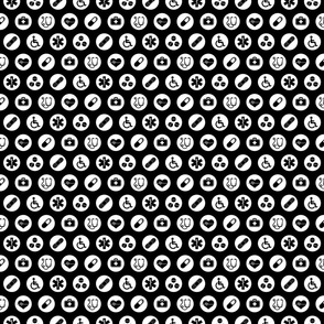 Healthcare Medical Icons Pattern in Black & White (Mini Scale)