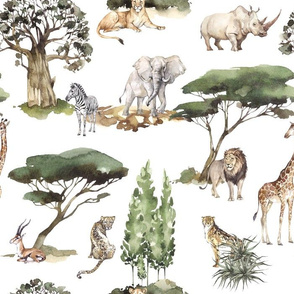 Tropical Animal Fabric, Wallpaper and Home Decor | Spoonflower