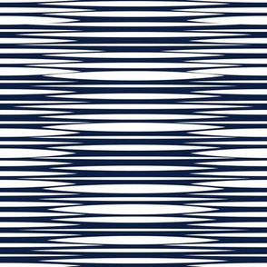 Small scale // Zebra simplified lined horizontal stripes // oxford navy blue and white