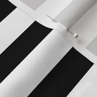 Horizontal 1" Black and White Stripes