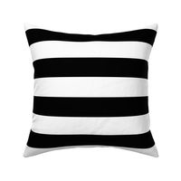 Horizontal 2" Black and White Stripes