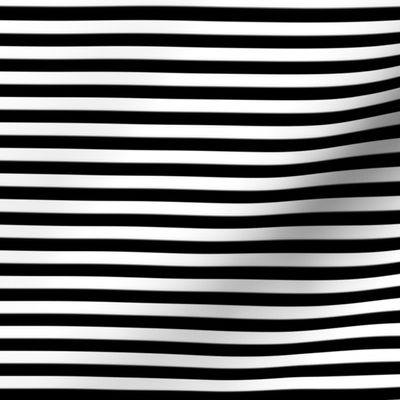 Horizontal 0.25" Black and White Stripes