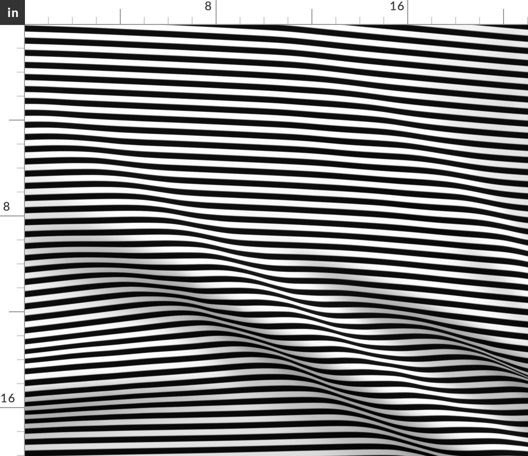 Horizontal 0.25" Black and White Stripes