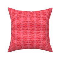 JP37 - Small - Buffalo Plaid Diamonds on Stripes in Scarlet Red and Pink - 1 inch repeat