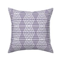 JP35  - Medium - Buffalo Plaid Diamonds on Stripes in Neutralized Violet Monochrome