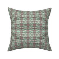 JP28  - Small - Chocolate Mint Buffalo Plaid Diamonds on Stripes