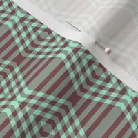 JP28  - Small - Chocolate Mint Buffalo Plaid Diamonds on Stripes