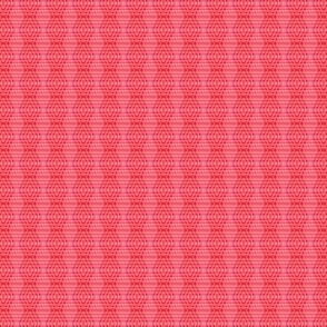 JP37  - Miniature - Buffalo Plaid Diamonds on Stripes in Scarlet Red and Pink