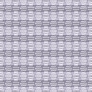JP35  - Miniature - Buffalo Plaid Diamonds on Stripes in Neutralized Violet Monochrome