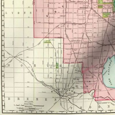 Vintage Chicago Railroad Map