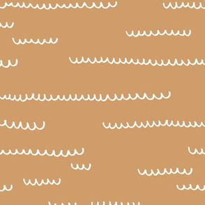 Minimal beach ocean waves summer boho island vibes Scandinavian abstract style nursery caramel brown