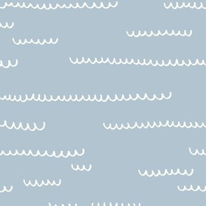 Minimal beach ocean waves summer boho island vibes Scandinavian abstract style nursery cool blue