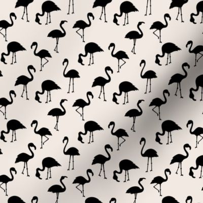 Minimalist style abstract flamingo boho birds neutral nursery trend monochrome off white beige black