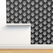 White Lily, Art Nouveau Style, Black, Gray