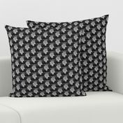 White Lily, Art Nouveau Style, Black, Gray