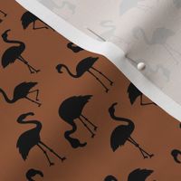 Minimalist style abstract flamingo boho birds neutral nursery trend rust copper brown