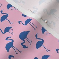 Minimalist style abstract flamingo boho birds neutral nursery trend classic blue pink