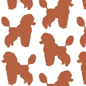 Chocolate Brown Poodle Silhouettes