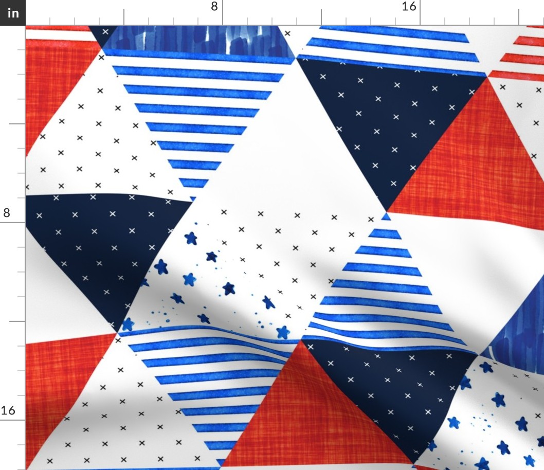4th of July Triangle Wholecloth