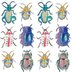 Watercolor Beetles