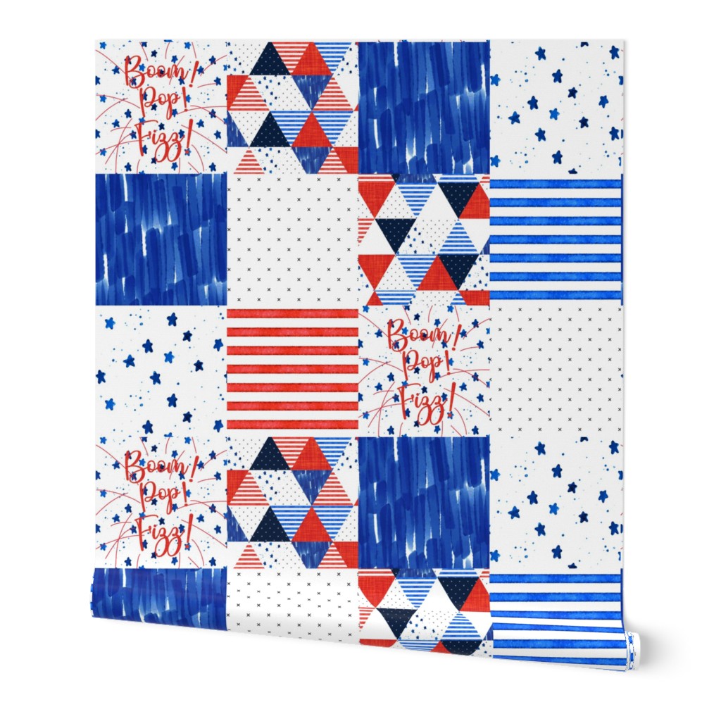 6" squares: 4th of July Patchwork Wholecloth