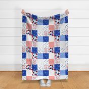 6" squares: 4th of July Patchwork Wholecloth