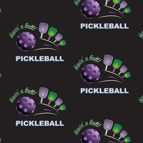 Havin' a Ball With PickleBall! Purple & Green