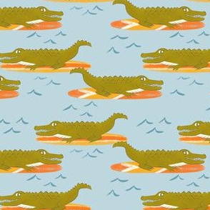 Surfing Alligators - small scale 