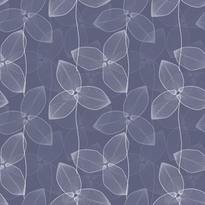 Silver Tone Abstract Floral Texture 
