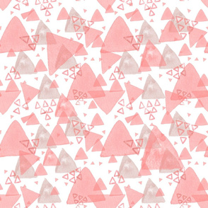 Watercolor Triangles Pink