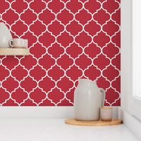 2" Moroccan Quatrefoil Pattern | Christmas Cardinal Red Collection