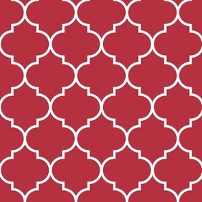 2" Moroccan Quatrefoil Pattern | Christmas Cardinal Red Collection