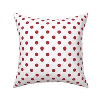 2" Large Polka Dot Repeat Pattern | Christmas Cardinal Red Collection