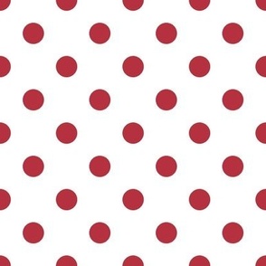 2" Large Polka Dot Repeat Pattern | Christmas Cardinal Red Collection