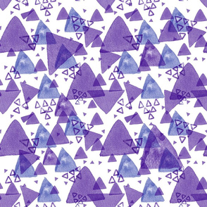 Watercolor Triangles Purple