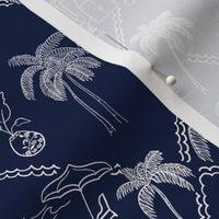 Palm Beach Toile (Navy)